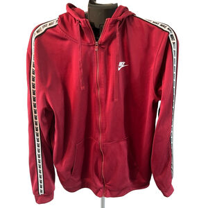 Nike Repeat jacket hoodie burgundy full zip‎ large jogging athleisure weekend